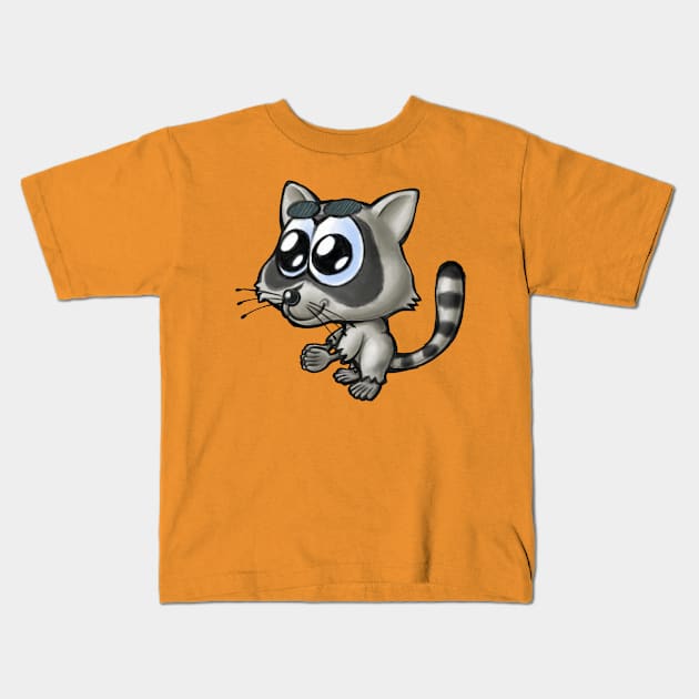 Raccoon (Animal Alphabet) Kids T-Shirt by TomsZoo